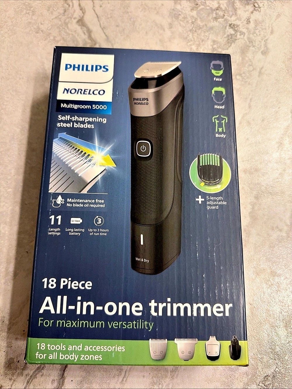 Philips Norelco Multigroom 5000 18-Piece All-in-One Trimmer NWT